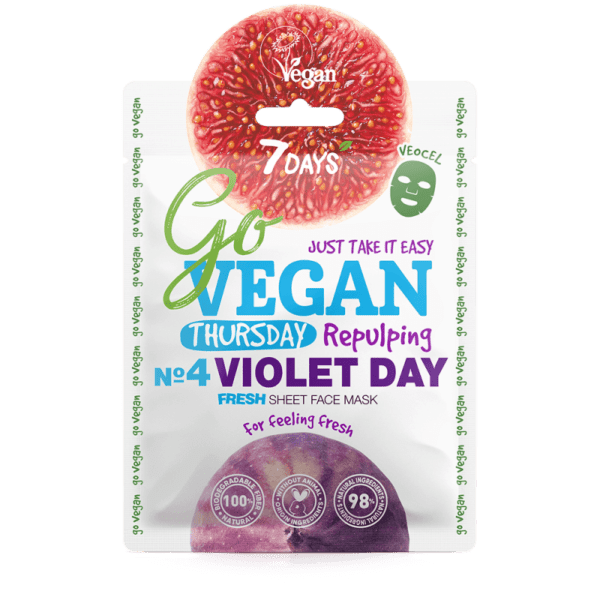 Γυναίκα 7Days – Go Vegan Face Mask Violet Day For Feeling Fresh Μάσκα που Αναζωογονεί και Αποκαθιστά την Eλαστικότητα του Δέρματος 25gr