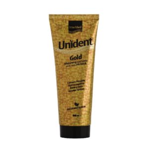 Toothcreams-ph InterMed – Unident Gold Whitening Toothpaste with Real 24k Gold and Fresh Mint Flavor 100ml Intermed - Black & Gold
