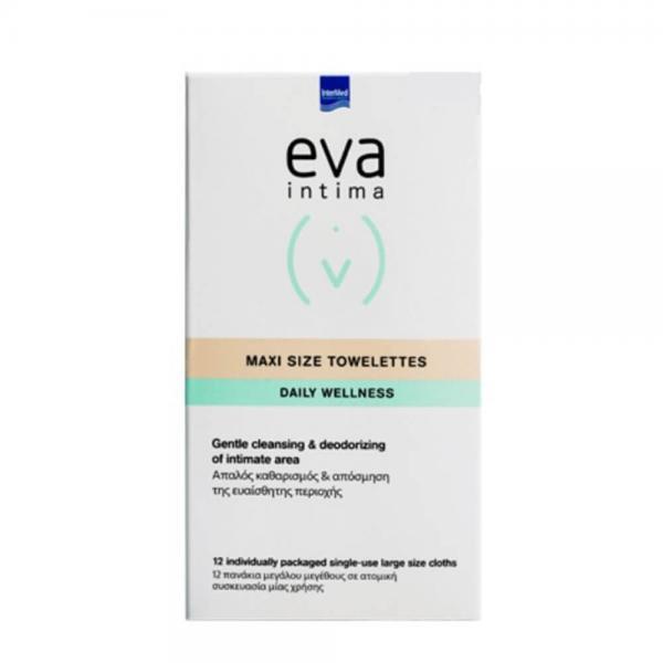 Cleansing Intermed Eva – Intima Maxi Size Towelettes Instant Cleaning and Deodorizing the Sensitive Area 12 pcs InterMed Eva Intima