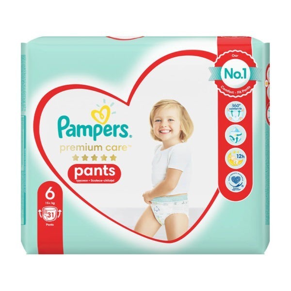 Βρεφική Φροντίδα Pampers – Premium Care Pants Μέγεθος 6 (15+ kg) 31 Πάνες-Βρακάκι