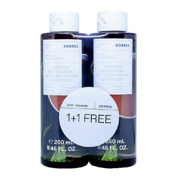 1+1 Δώρο Korres – Renewing Body Cleanser Πράσινο Τσάι 250ml (1+1 Δώρο)