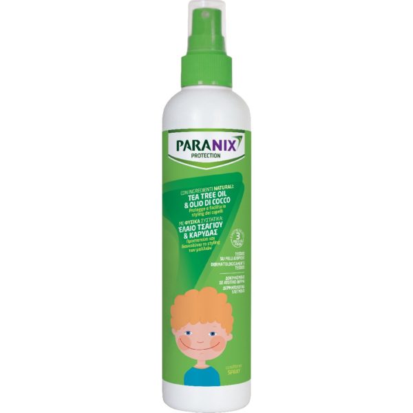 Αντιφθειρικά-Φθινόπωρο Paranix – Αντιφθειρικό Μαλακτικό Spray για Αγόρια με Έλαιο Τσαγιού & Καρύδας 250ml