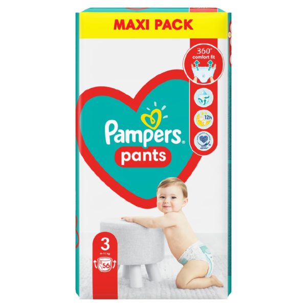 Baby Care Pampers – Maxi Pack Pants Size 3 (6-11kg) 56 Pants