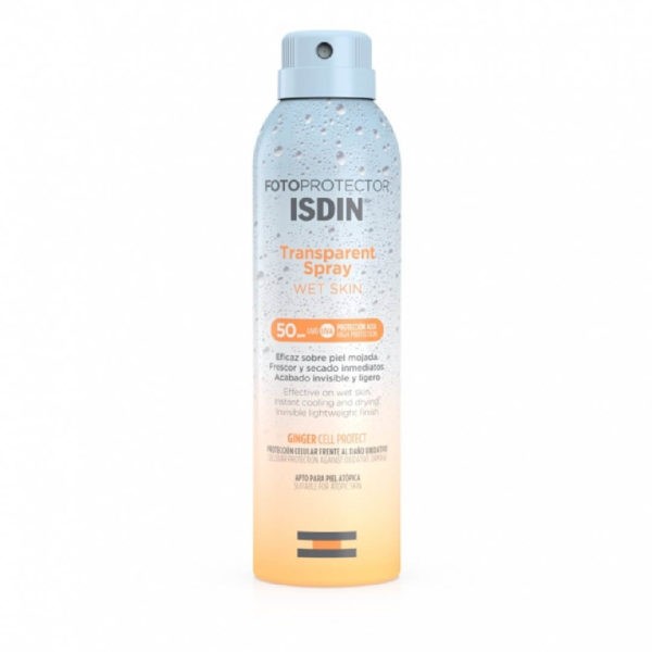 Άνοιξη ISDIN – FotoProtector Transparent Spray Wet Skin Αντηλιακό Σώματος SPF50 250ml SunScreen