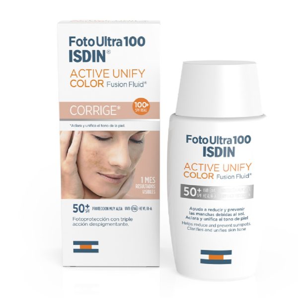 Άνοιξη ISDIN – FotoUltra100 Active Unify Color Fusion Fluid Φωτοπροστασία με Τριπλή Δράση Ομοιομορφίας Χρωματικού Τόνου SPF50+ 50ml Isdin - Suncare