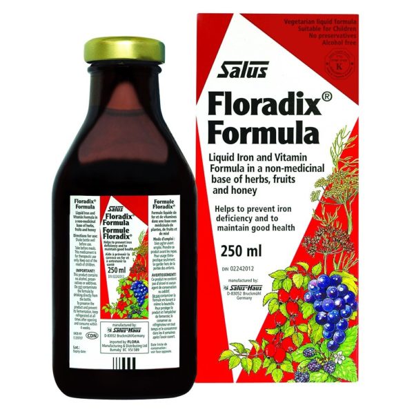 Αντιμετώπιση Power Health – Floradix Βιταμινούχο Συμπλήρωμα Διατροφής με Υγρό Σίδηρο και Βιταμίνες B1, B2, Β6, B12, C 250ml Power Health - Floradix
