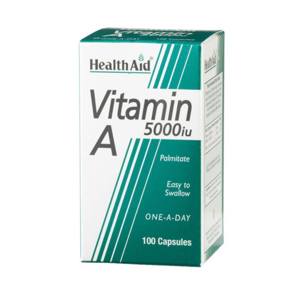 Vitamins Health Aid – Vitamin A 5000iu Palmitate 100Caps