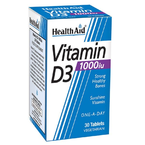 Vitamins Health Aid – Vitamin D3 1000iu 30 Tablets