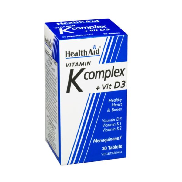 Food Supplements Health Aid – Vitamin K Complex + Vit D3 30 Tablets