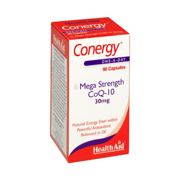 Vitamins Health Aid – Conergy Mega Strength CoQ-10 30mg 90Caps