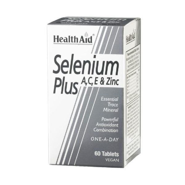 Antioxidants Health Aid – Selenium Plus A, C, E & Zinc 60Tablets