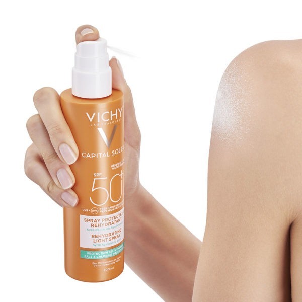 Spring Vichy – Capital Soleil SPF50+ Moisturizing Spray Light Texture with Hydrating Hyaluronic Acid 200ml SunScreen