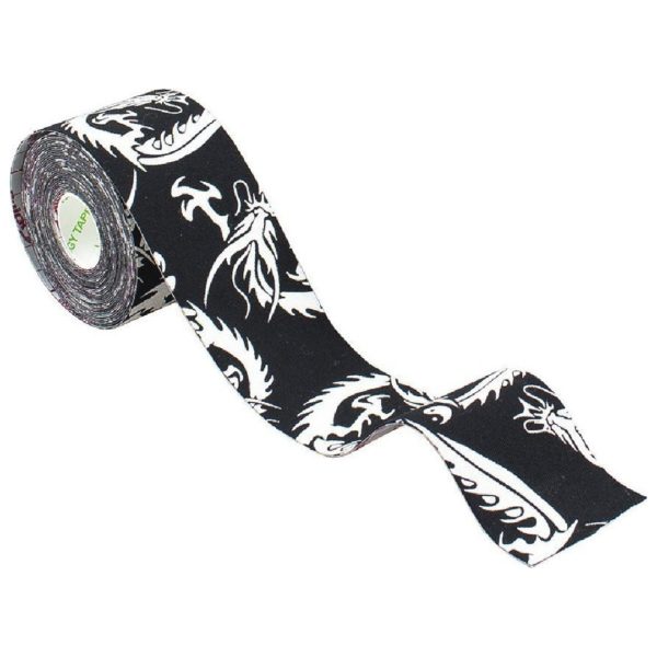 DRESSING MATERIALS Nasara – Kinesiology Tape Dragon Design Black 5cm x 5cm