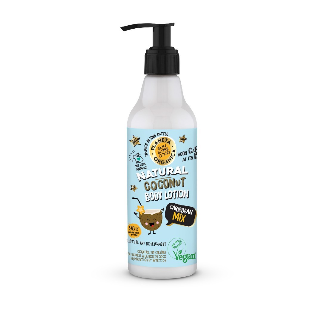 Planeta Organica – Skin Super Good Natural Coconut Body Lotion “Caribbean Mix” for Moisture & Nourishment 250ml Body Care Planeta Organica – Skin Super Good Natural Coconut Body Lotion “Caribbean Mix” for Moisture & Nourishment 250ml
