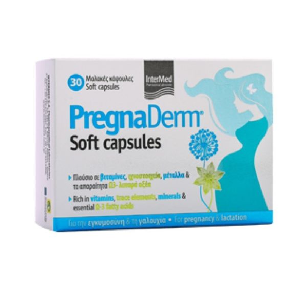 Εγκυμοσύνη - Νέα Μαμά InterMed – PregnaDerm Soft Capsules Συμπλήρωμα Διατρόφής για την Εγκυμοσύνη & την Γαλουχία 30Soft Caps InterMed - PregnaDerm