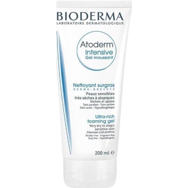 Βρεφική Φροντίδα Bioderma – Atoderm Intensive Gel Moussant Εξαιρετικά Καταπραϋντικό Καθαριστικό σε Μορφή Τζελ για Πολύ Ξηρό προς Ατοπικό Δέρμα 200ml