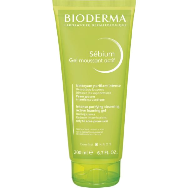 Cleansing - Make up Remover Bioderma – Sebium Gel Moussant Actif Intense Purifying Cleansing Active Foaming Gel 200ml
