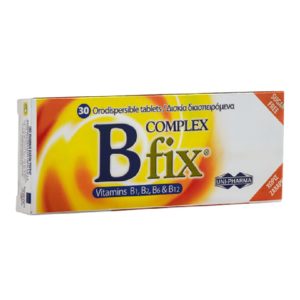Βιταμίνες Uni-Pharma – Συμπλήρωμα Διατροφής Βιταμίνης B Complex Fix 30 ταμπλέτες