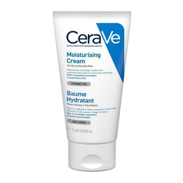 Άνδρας CeraVe – Moisturizing Cream Ενυδατική Κρέμα για Πρόσωπο/Σώμα, Ξηρό/Πολύ Ξηρό Δέρμα 50gr Cerave - Moisturising