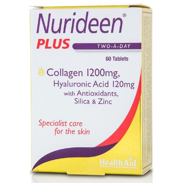 Αντιμετώπιση Health Aid – Nurideen Plus Συμπλήρωμα Διατροφής με Θαλάσσιο Κολλαγόνο, Υαλουρονικό Οξύ & Βιταμίνες 60 ταμπλέτες