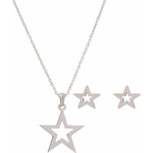 Earrings - Νecklace Medisei – Stars Stainless Steel