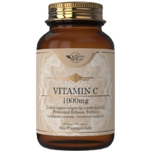 Ανοσοποιητικό Sky Premium Life – Vitamin C 1000mg Συμπλήρωμα Διατροφής για το Ανοσοποιητικό Σύστημα 60 Ταμπλέτες