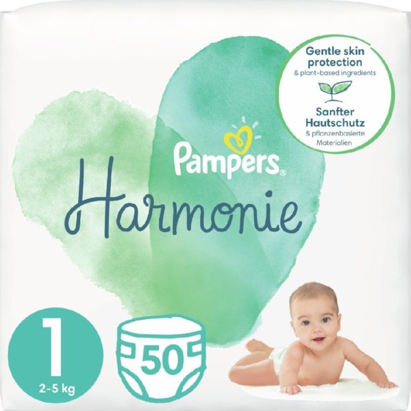 Πάνες - Μωρομάντηλα Pampers – Harmonie Βρεφικές Πάνες Νο 1 (2-5 kg) 50τμχ