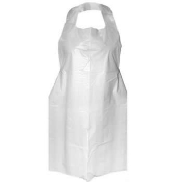 CLOTHING SHOES Santex – White Polyethylene Apron for Single Use 69cm x107cm 100pcs.