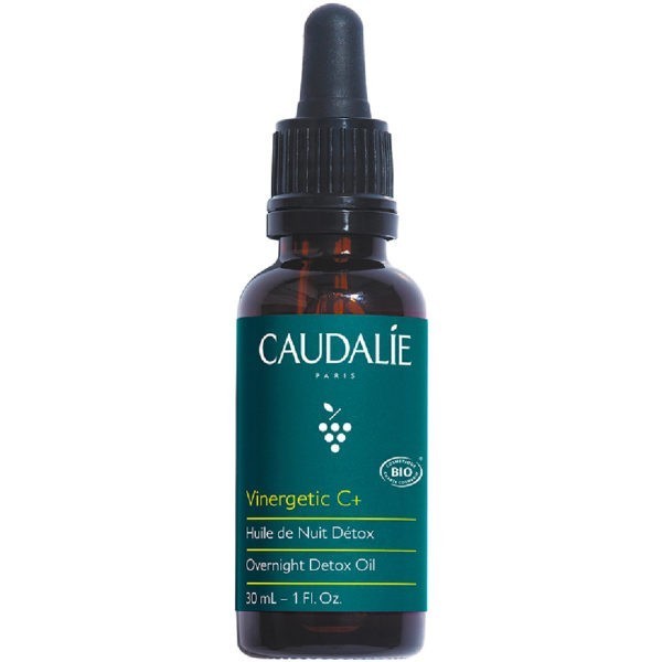 Περιποίηση Προσώπου Caudalie – Vinergetic C & Overnight Detox Oil Ξηρό Λάδι από Κουκούτσια Σταφυλιού Αμυγδαλέλαιο και Άνθη Νερατζιάς 30ml