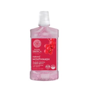 Mouthwashes-ph Natura Siberica – Natural Mouthwash with Limonnik Nanai and Cranberry Plaque Control & FRESH BREATH 520 ml