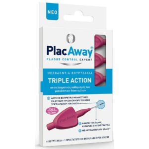Oral Hygiene-ph Plac Away – Triple Action ISO 0 0.4mm 6 Brushes