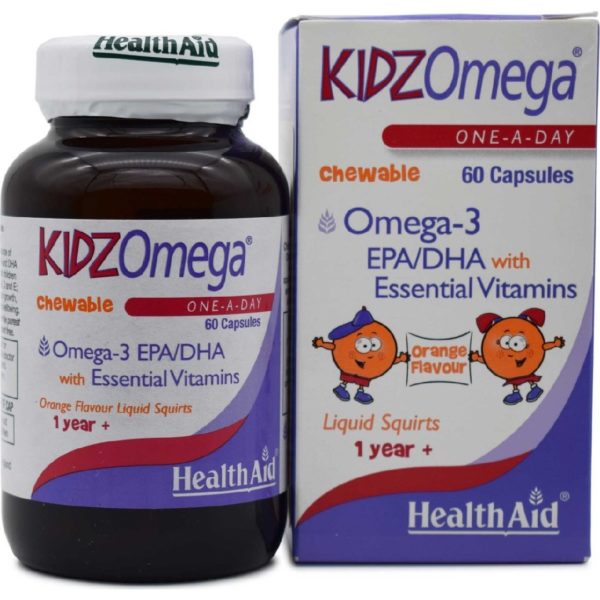 Παιδικές Βιταμίνες Health Aid – Kidz Omega Ω3 λιπαρά οξέα  60 μασώμενες κάψουλες