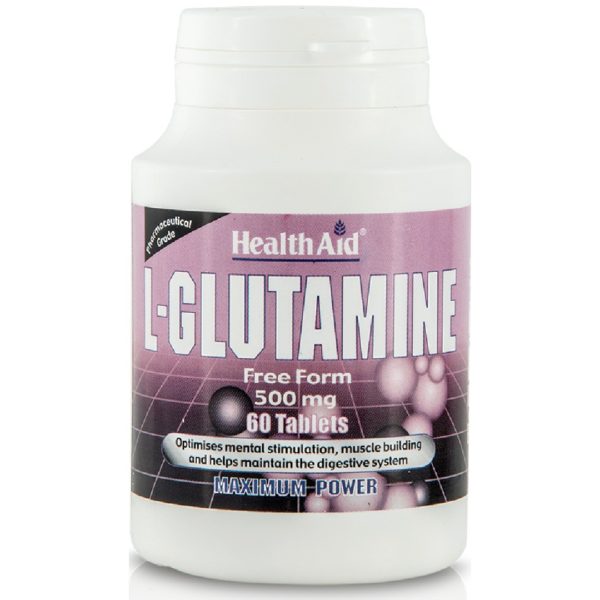 Αντιμετώπιση Health Aid – L-Glutamine 500mg Συμπλήρωμα Διατροφής Γλουταμίνης για Καλή Εγκεφαλική Λειτουργία 60tabs