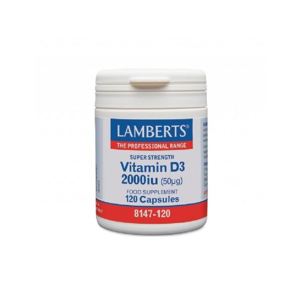 Βιταμίνες Lamberts – Vitamin D3 2000iu Συμπλήρωμα Διατροφής Βιταμίνης D 120caps