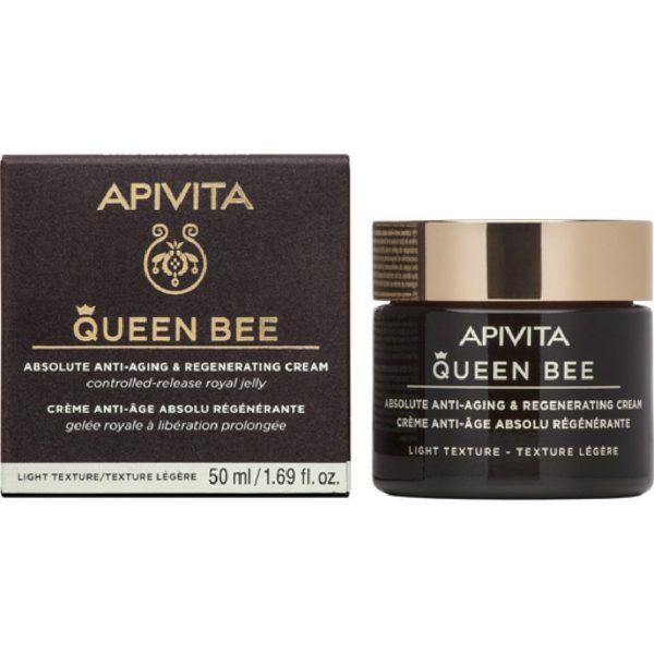 Face Care Apivita – Queen Bee Absolute Anti-Aging & Regenerating Cream Light Texture 50ml Apivita Queen Bee