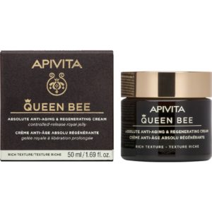 Περιποίηση Προσώπου Apivita – Queen Bee Κρέμα Απόλυτης Αντιγήρανσης & Αναγέννησης Πλούσια Υφή 50ml