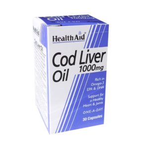 Treatment-Health Health Aid – Cod Liver Oil 1000mg Support for a Healthy Heart & Joints 30caps