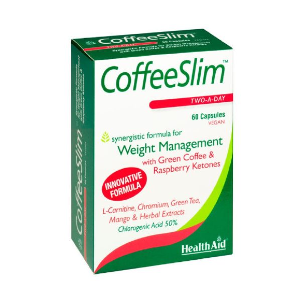 Δίαιτα - Έλεγχος Βάρους Health Aid – CoffeeSlim Συμπλήρωμα διατροφής με πράσινο καφέ για αδυνάτισμα 60 κάψουλες