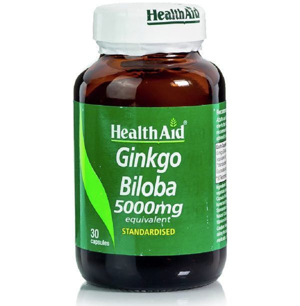 Αντιμετώπιση Health Aid – Ginkgo Biloba Συμπλήρωμα Διατροφής για την Ενίσχυση της Μνήμης & της Συγκέντρωσης 5000mg 30κάψουλες