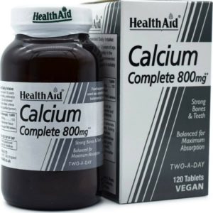 Αντιμετώπιση Health Aid – Calcium Complete 800mg Συμπλήρωμα Ασβεστίου για Δυνατά Οστά και Δόντια 120 Ταμπλέτες