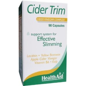 Δίαιτα - Έλεγχος Βάρους Health Aid – CiderTrim Apple Cider Μηλόξυδο με Λεκιθίνη Φύκια και βιταμίνη Β6 για αδυνάτισμα 90 κάψουλες