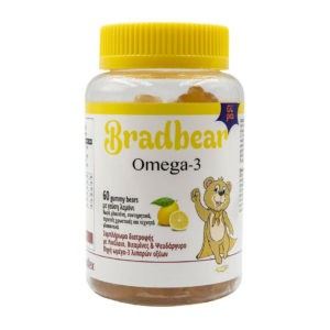 Βιταμίνες Bradex – Bradbear Omega-3 με Γεύση Λεμόνι 60 Μασώμενα Ζελεδάκια