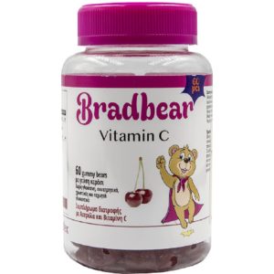 Παιδικές Βιταμίνες Bradex – Bradbear Vitamin C Συμπλήρωμα Διατροφής για Παιδιά με Βιταμίνη C και Ασερόλα 60 μασώμενα ζελεδάκια
