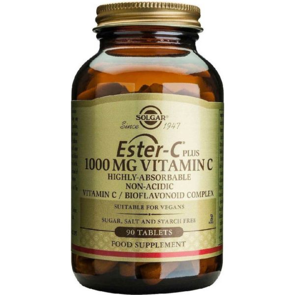Αντιμετώπιση Solgar – Vitamin Ester-C 1000mg Συμπλήρωμα Διατροφής Βιταμίνη Ester-C 90 Φυτικές Κάψουλες Solgar Product's 30€