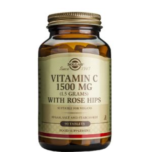Αντιμετώπιση Solgar – Vitamin C 1500mg With Rose Hips Βιταμίνη C Για Ενίσχυση Του Ανοσοποιητικού & Αντιοξειδωτική Δράση 90 Ταμπλέτες Solgar Product's 30€