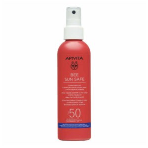 Άνοιξη Apivita – Bee Sun Safe Ενυδατικό Spray Ελαφριάς Υφής για Πρόσωπο και Σώμα με Θαλάσσια Φύκη και Πρόπολη SPF50 200ml SunScreen