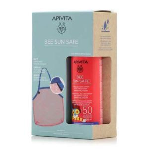 Spring Apivita – Bee Sun Safe Hydra Kids Lotion 50SPF 200ml & Gift Sand Away Kids Beach Bag APIVITA - Bee Sun Safe