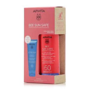 Άνοιξη Apivita – Bee Sun Safe Promo Πακέτο Προσφοράς με Face & Body Spray SPF50 Ενυδατικό Σπρέι Ελαφριάς Υφής για Προσώπο & Σώμα, 200ml & After Sun Face & Body Gel-Cream Δροσιστική & Καταπραϋντική Κρέμα Gel για Πρόσωπο & Σώμα 100ml APIVITA - Bee Sun Safe