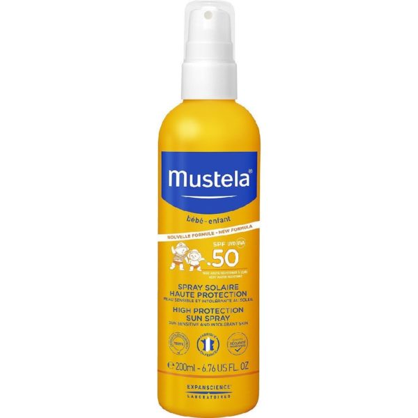 Άνοιξη Mustela – Bebe High Protection Sun Spray Παιδικό Αντηλιακό SPF50 200ml Mustela - Αντηλιακά