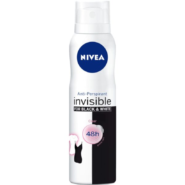 Body Care Nivea – Black and White Clear Invisible Body Spray 48h 150ml